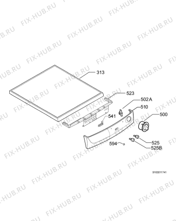 Взрыв-схема сушильной машины Zanker Electrolux TC7102W - Схема узла Command panel 037